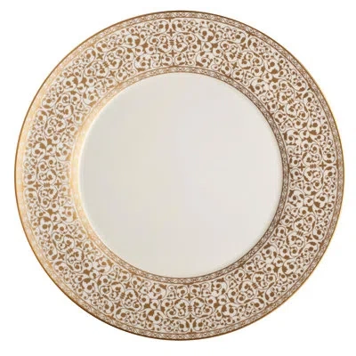 Prouna Bone China 13" Charger Plate In White;gold