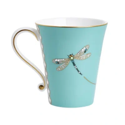 Prouna Bone China Coffee Mug In Gold;torques