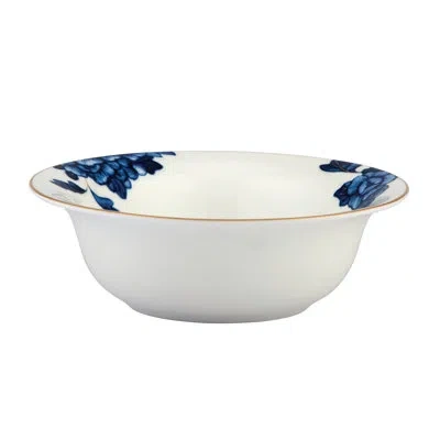 Prouna Bone China Salad/serving Bowl In White;gold