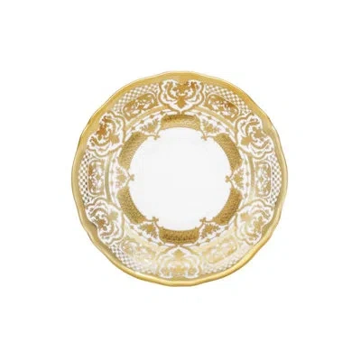 Prouna Carlsbad Queen White 7'' Bone China Bread And Butter Plate In White;gold