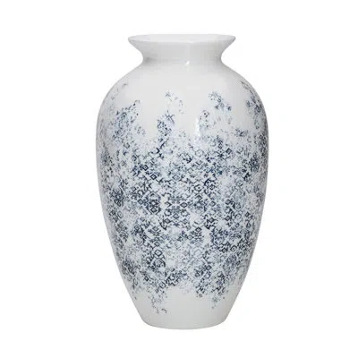 Prouna Cuenca Bone China Table Vase In Blue;white