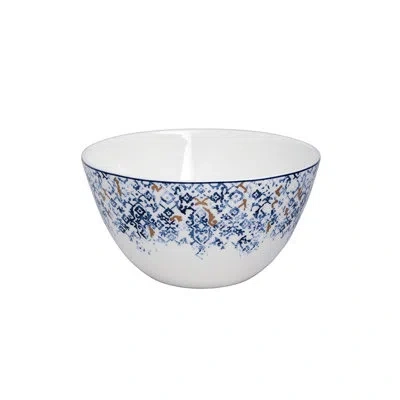 Prouna Cuenca - Cereal Bowl / All Purpose In Blue,white,gold