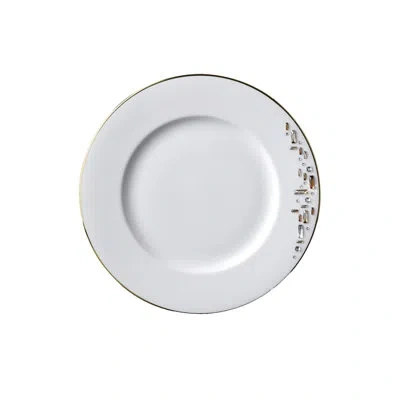 Prouna Diana 8.5" Bone China Salad Or Dessert Plate In White