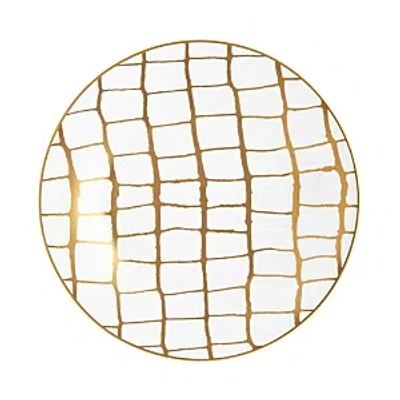 Prouna Domenico Vacca By  Alligator Gold Dinner Plate
