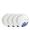 Prouna Emperor Flower Canape Plates, Set Of 4 In Blue