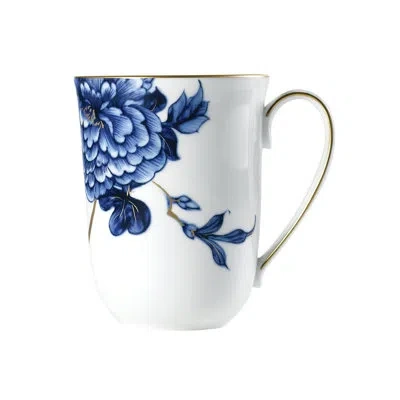 Prouna Emperor Flower Mug In White,blue,gold