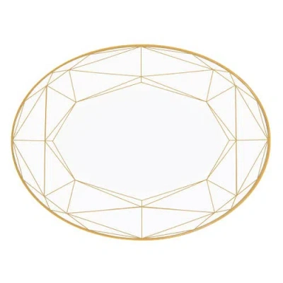 Prouna Gem Cut Gold 14 Inch Oval Platter