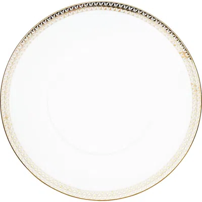 Prouna Gem Cut Gold Charger Plate In White