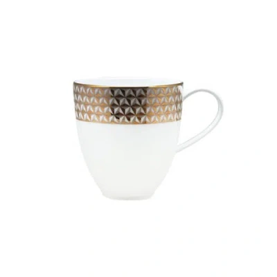 Prouna Gem Cut Gold Mug In White