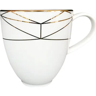 Prouna Gem Cut Gold Mug_version B In White