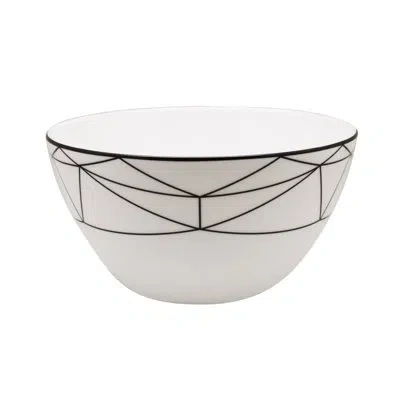 Prouna Gem Cut Onyx - Cereal Bowl / All Purpose In White,gold