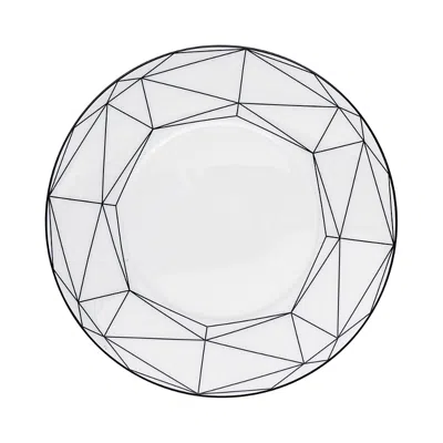 Prouna Gem Cut Onyx Salad/dessert Plate In Gold
