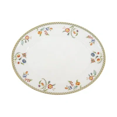 Prouna Gione Bone China 14" Oval Platter In White