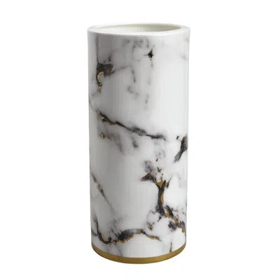Prouna Gray/venice Fog 14" Bone China Table Vase In Gray;venice Fog
