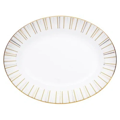 Prouna Luminous 14 Inch Oval Platter In White