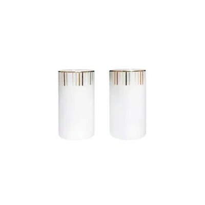 Prouna Luminous Salt & Pepper Shaker In White