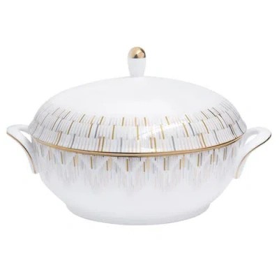 Prouna Luminous Soup Tureen / Covered Serving Bowl In White