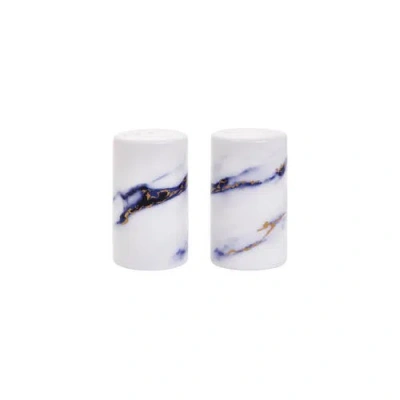 Prouna Marble Azure Salt & Pepper Shaker In White