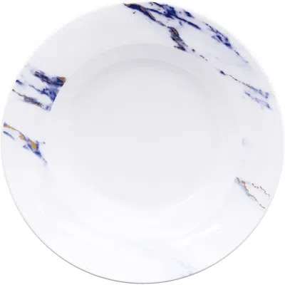 Prouna Marble Azure Soup Bowl In White