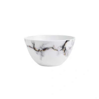 Prouna Marble Venice Fog - Cereal Bowl / All Purpose In White,gray,gold