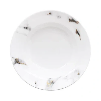 Prouna Marble Venice Fog Soup Bowl In White