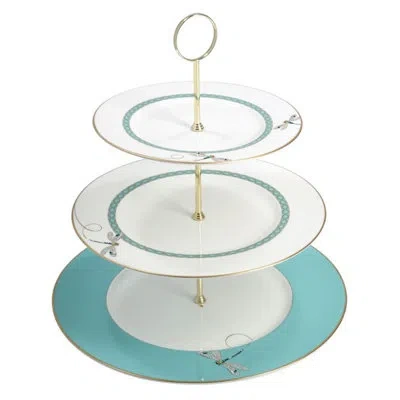 Prouna My Dragonfly - 3-tier Cake Stand In White,gold,teal