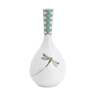 Prouna My Dragonfly Bone China Table Vase In Blue;white