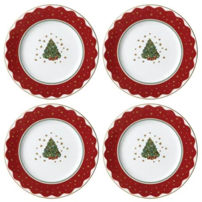 Prouna My Noel Canape / Dessert Plate, Set Of 4 In Multi