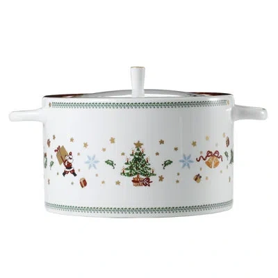 Prouna My Noel - Covered Vegetable Bowl/soup Tureen In White;green;red;gold