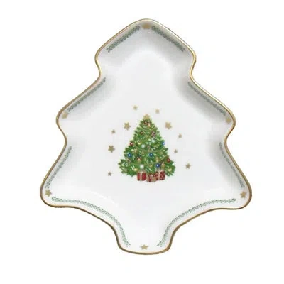 Prouna My Noel - Tree Plate (small) In Green;red;gold