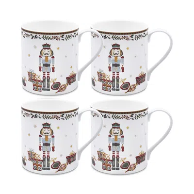 Prouna Nutcracker Mug, Set Of 4 In White