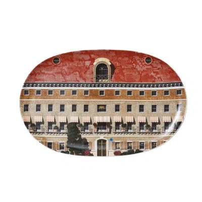 Prouna Oval Tray In Red;orange