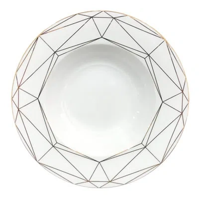 Prouna Pasta Bowl/vegetable Serve Bowl In Gold