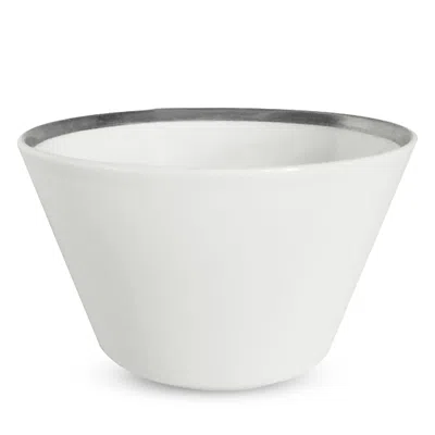 Prouna Platinum Edge Dessert/fruit Bowl In Silver