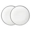 Prouna Platinum Edge Salad/dessert Plate, Set Of 2 In Silver