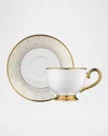 Prouna Princess Gold Espresso Cup & Saucer In Gold