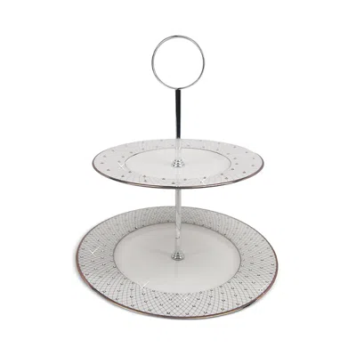 Prouna Princess Platinum 2-tier Cookie/chocolate Stand In Silver