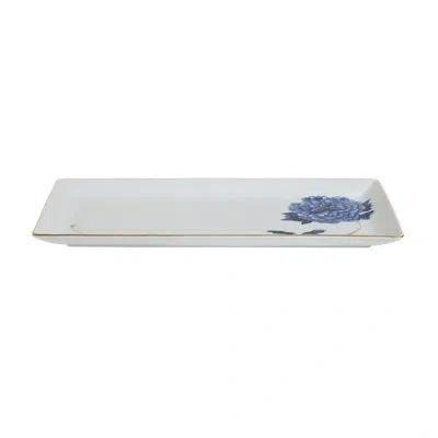 Prouna Sandwich/serving Serving Tray In Gold Rim