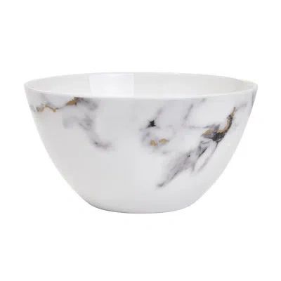 Prouna Venice Fog Bone China Cereal/all Purpose Bowl In White;gray