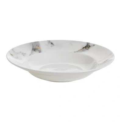 Prouna Venice Fog Bone China Soup/pasta Bowl In White;gray