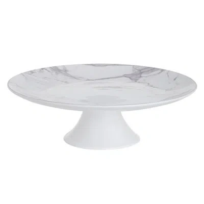 Prouna Villa Bianca Bone China Cake Stand In Gray