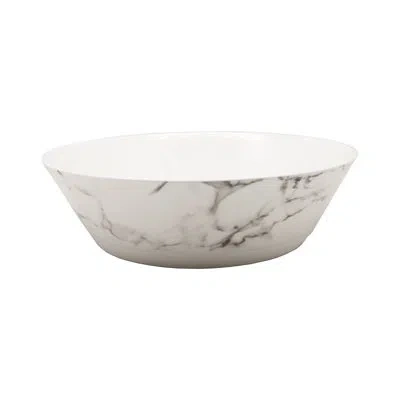Prouna Villa Bianca Bone China Serving Bowl In White;gray