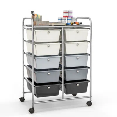 Proxxi 10-drawer Rolling Storage Cart In Multi