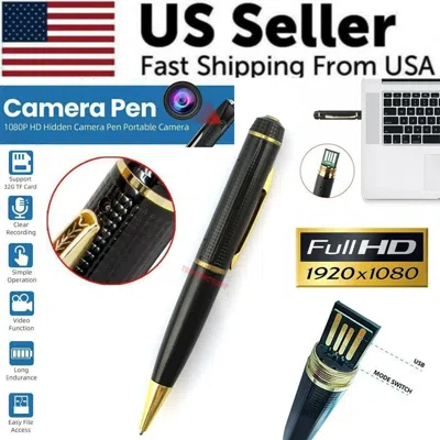 Proxxi 1080p Hd Pocket Pen Camera Hidden Cam Mini Body Video Recorder Dvr Security Usb In Black