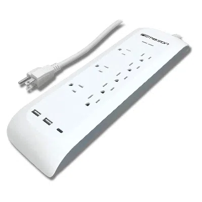 Proxxi 11-in-1 Multi-outlet Surge Protector Charging System In White