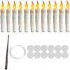 Proxxi 12pcs Floating Candles With Magic Wand Flickering Warm Light Led Flameless Candle Taper Candles For  In Multi