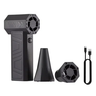 Proxxi 130000rpm Mini Fan Electric Air Duster Adjustable Wind Speed Portable Fan Violent Blower Rechargeabl In Black