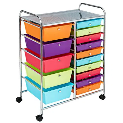 Proxxi 15-drawer Utility Rolling Organizer Cart Multi-use Storage