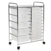 Proxxi 15-drawer Utility Rolling Organizer Cart Multi-use Storage In White