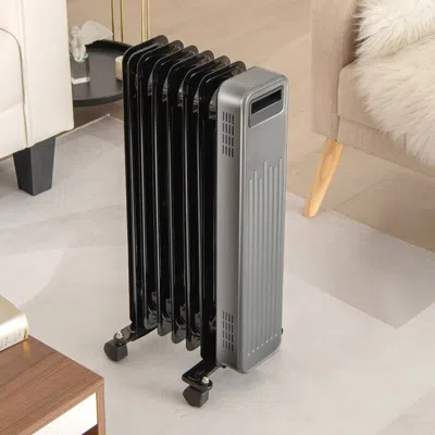 Proxxi 1500w Portable Oil-filled Radiator Heater For Home And Office In Black